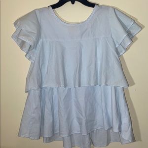 Blue and white shirt